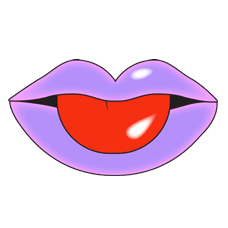 Gif animé bouche langue